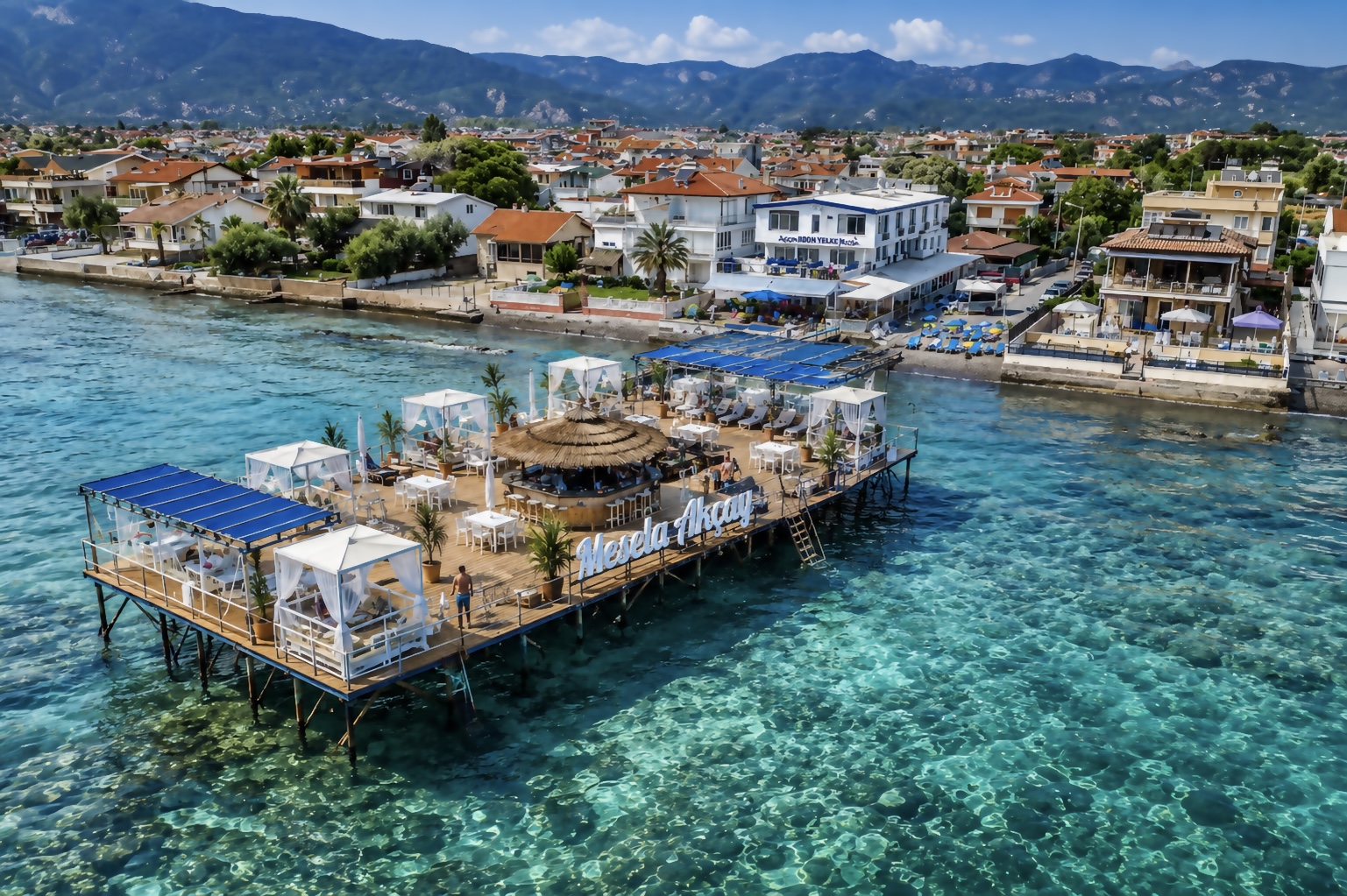 Akçay Mesela Beach iskele ve deniz